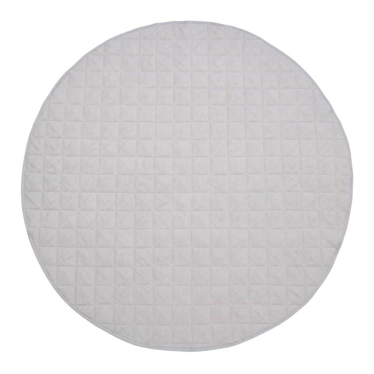 Silver Round Linen Cotton Baby Play Mat