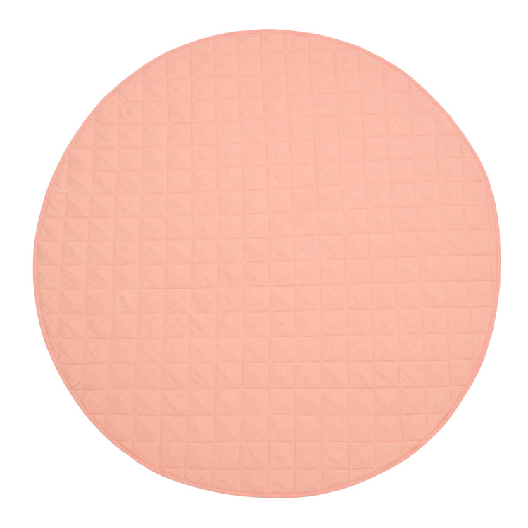 Peach Round Linen Cotton Baby Play Mat