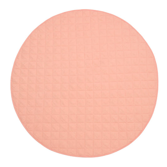 Peach Round Linen Cotton Baby Play Mat