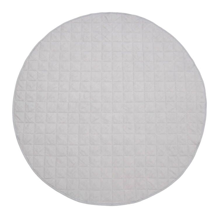 Silver Round Linen Cotton Baby Play Mat