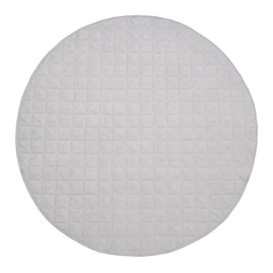 Silver Round Linen Cotton Baby Play Mat