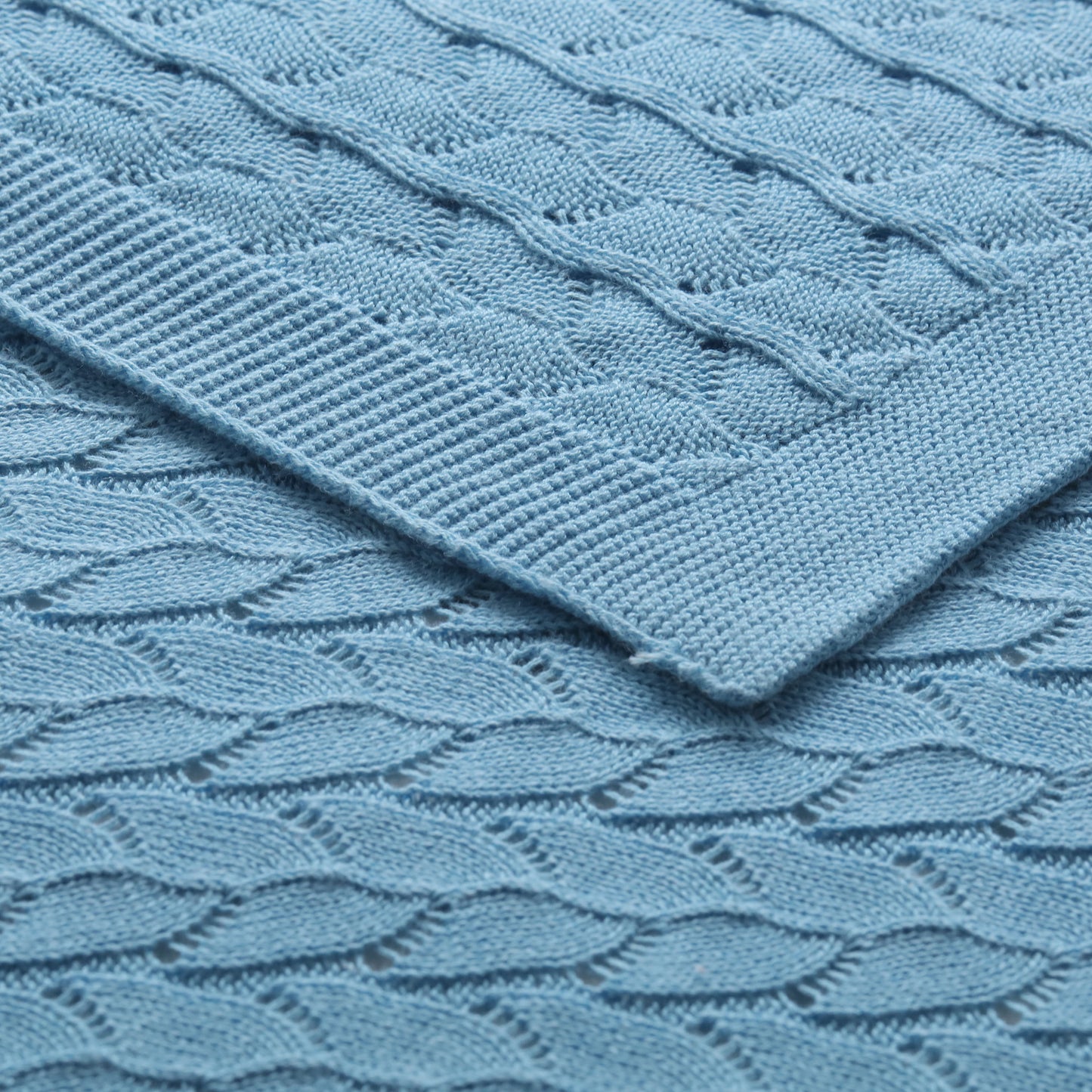 Lyla Blue Cotton Baby Blanket